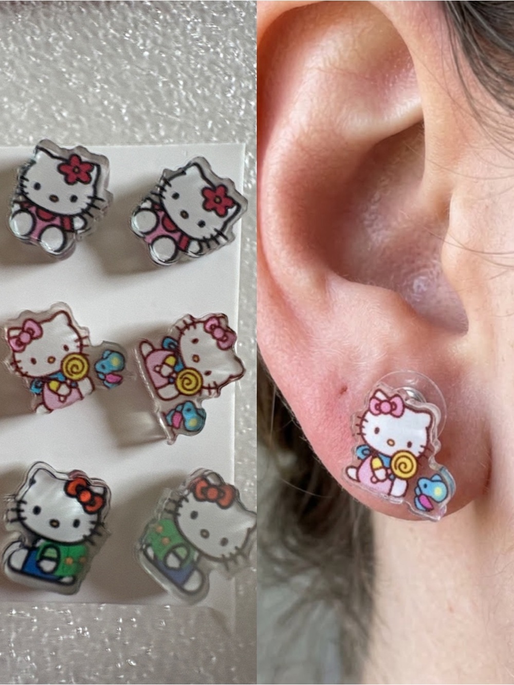 🆕Hello Kitty: Adult & Kids Stud Earring Set